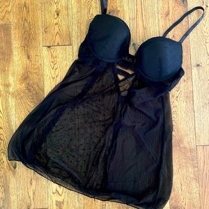 Black lingerie with bra